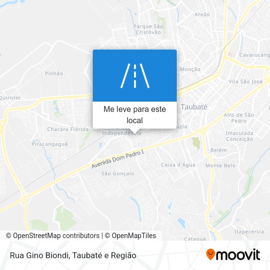 Rua Gino Biondi mapa