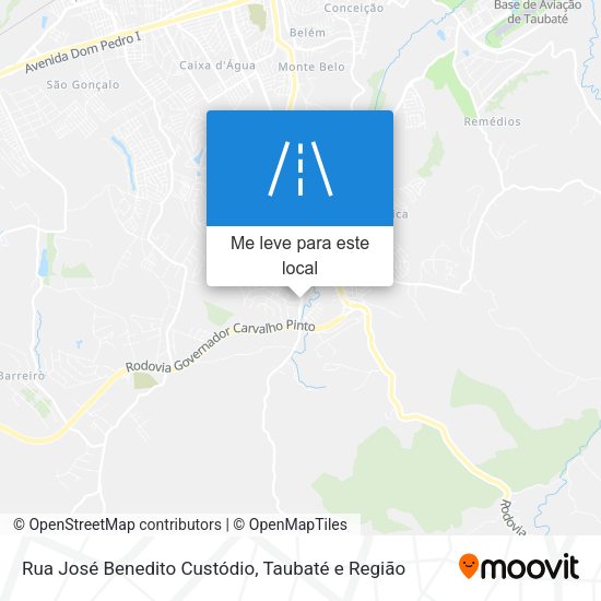 Rua José Benedito Custódio mapa