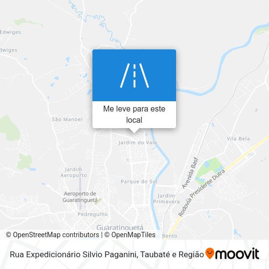 Rua Expedicionário Silvio Paganini mapa