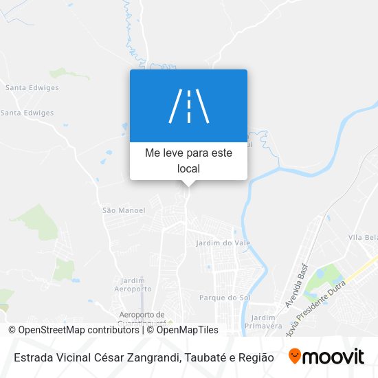 Estrada Vicinal César Zangrandi mapa