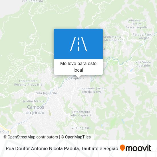 Rua Doutor Antônio Nicola Padula mapa