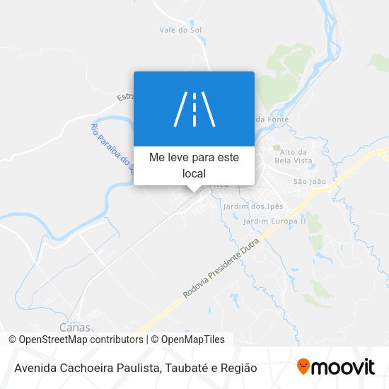 Avenida Cachoeira Paulista mapa