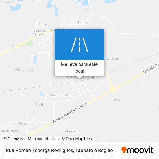 Rua Romao Teberga Rodrigues mapa