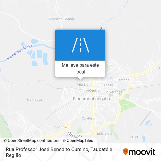 Rua Professor José Benedito Cursino mapa