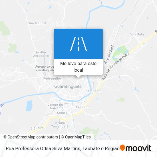 Rua Professora Odila Silva Martins mapa