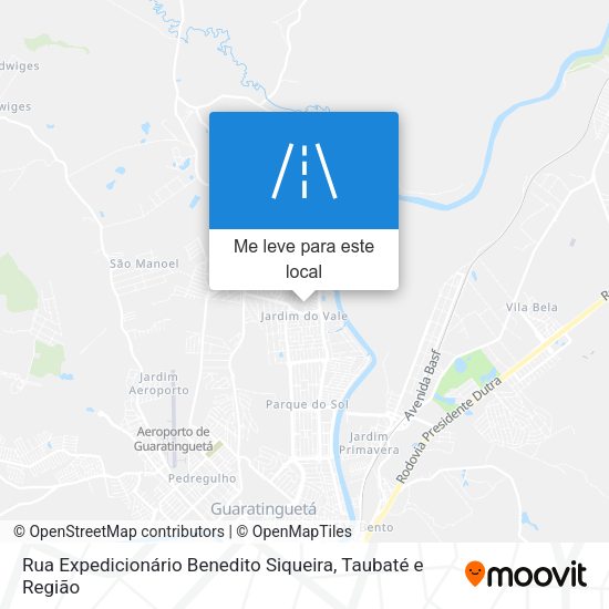 Rua Expedicionário Benedito Siqueira mapa