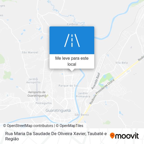 Rua Maria Da Saudade De Oliveira Xavier mapa