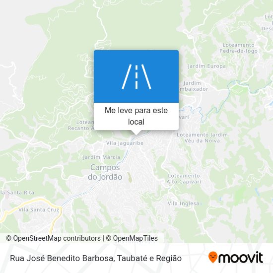 Rua José Benedito Barbosa mapa
