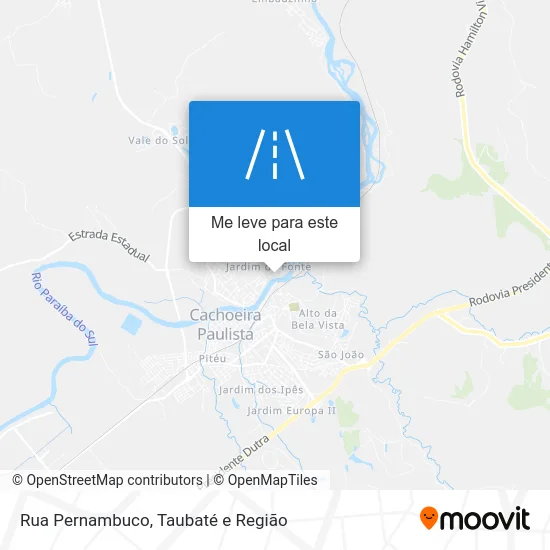 Rua Pernambuco mapa