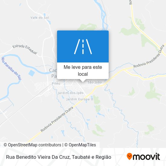 Rua Benedito Vieira Da Cruz mapa