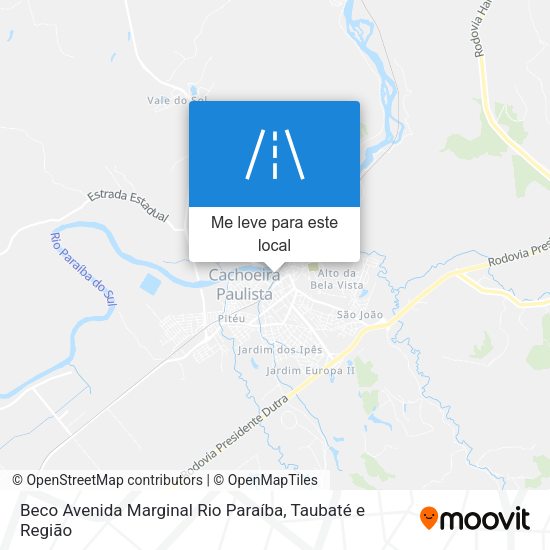 Beco Avenida Marginal Rio Paraíba mapa