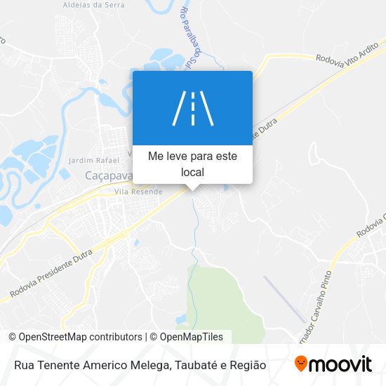 Rua Tenente Americo Melega mapa