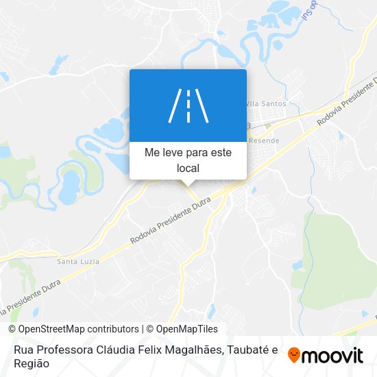 Rua Professora Cláudia Felix Magalhães mapa