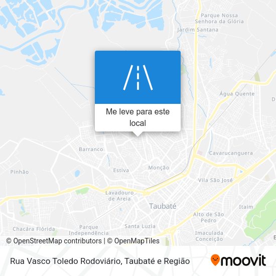 Rua Vasco Toledo Rodoviário mapa