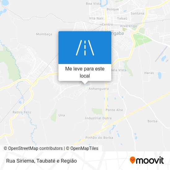 Rua Siriema mapa