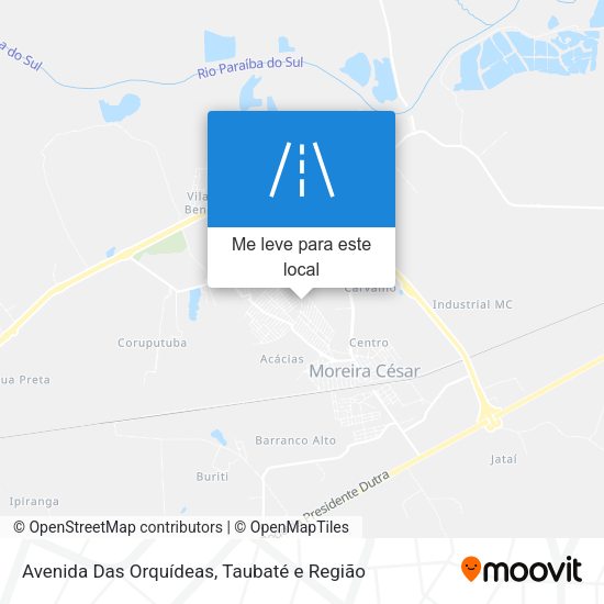 Avenida Das Orquídeas mapa