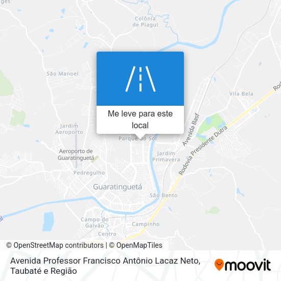 Avenida Professor Francisco Antônio Lacaz Neto mapa