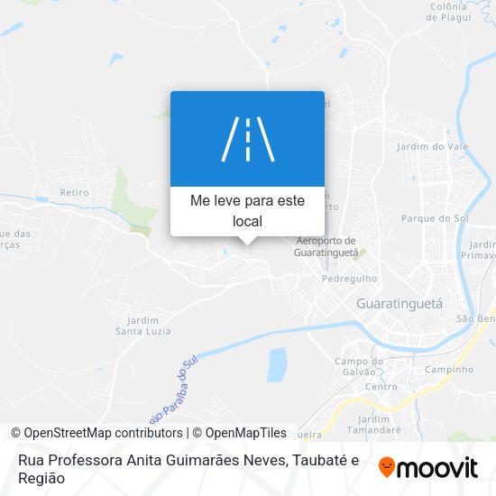 Rua Professora Anita Guimarães Neves mapa