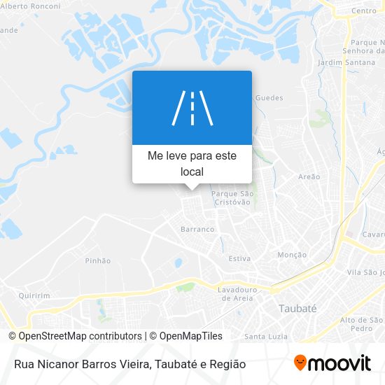 Rua Nicanor Barros Vieira mapa