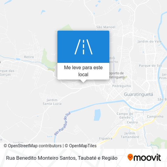 Rua Benedito Monteiro Santos mapa