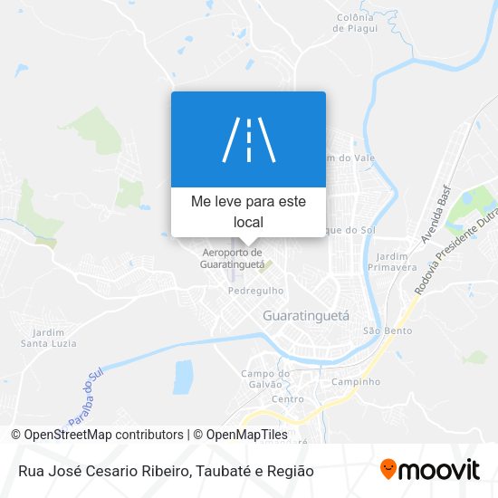 Rua José Cesario Ribeiro mapa