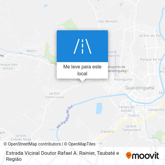 Estrada Vicinal Doutor Rafael A. Rainier mapa