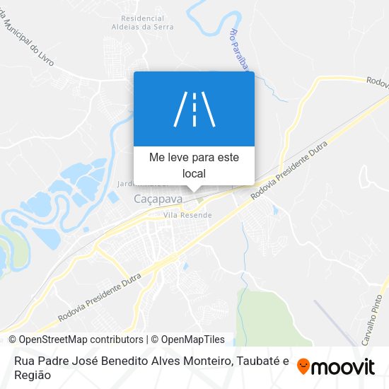 Rua Padre José Benedito Alves Monteiro mapa