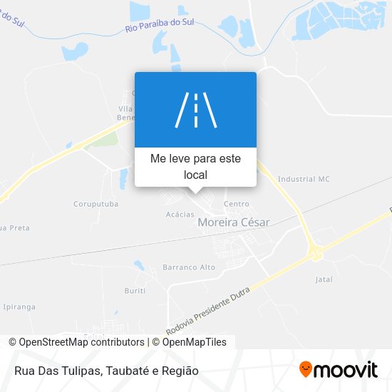 Rua Das Tulipas mapa