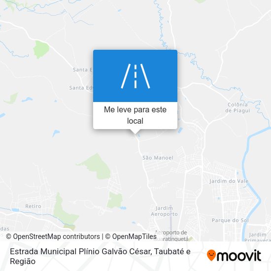Estrada Municipal Plínio Galvão César mapa