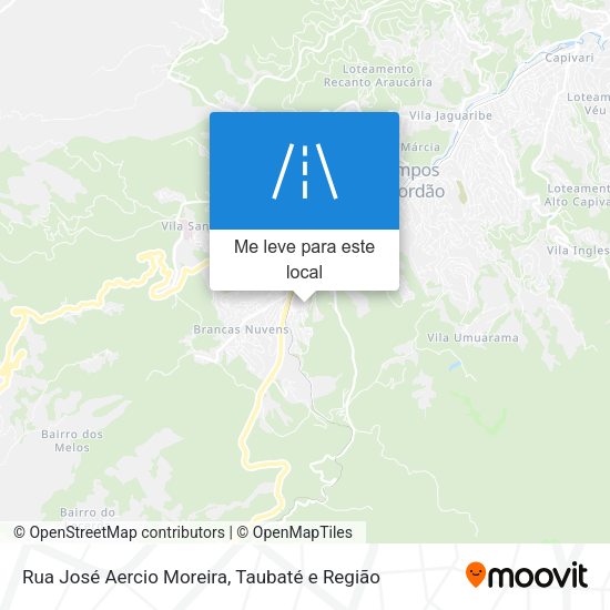 Rua José Aercio Moreira mapa