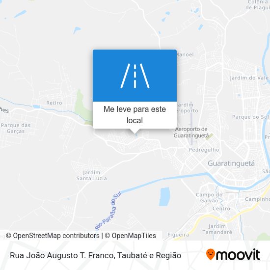 Rua João Augusto T. Franco mapa