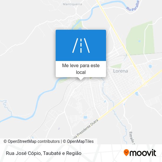 Rua José Cópio mapa