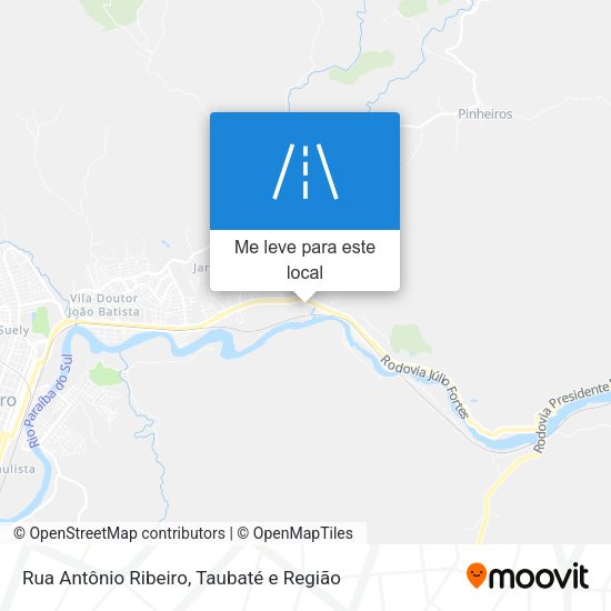 Rua Antônio Ribeiro mapa