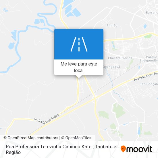 Rua Professora Terezinha Canineo Kater mapa