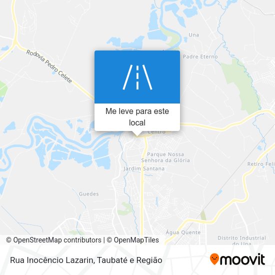 Rua Inocêncio Lazarin mapa