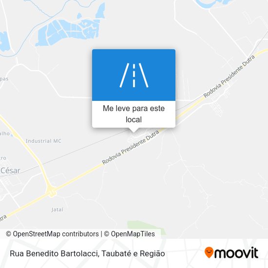 Rua Benedito Bartolacci mapa