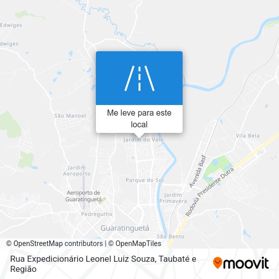 Rua Expedicionário Leonel Luiz Souza mapa
