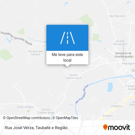 Rua José Verza mapa