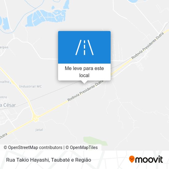 Rua Takio Hayashi mapa