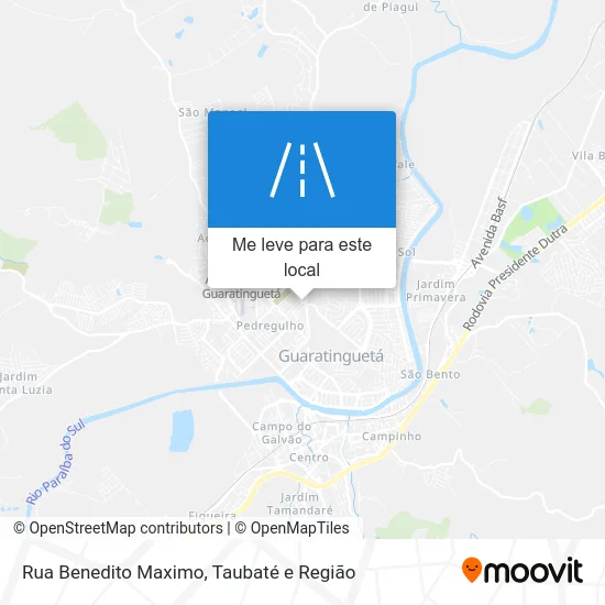 Rua Benedito Maximo mapa