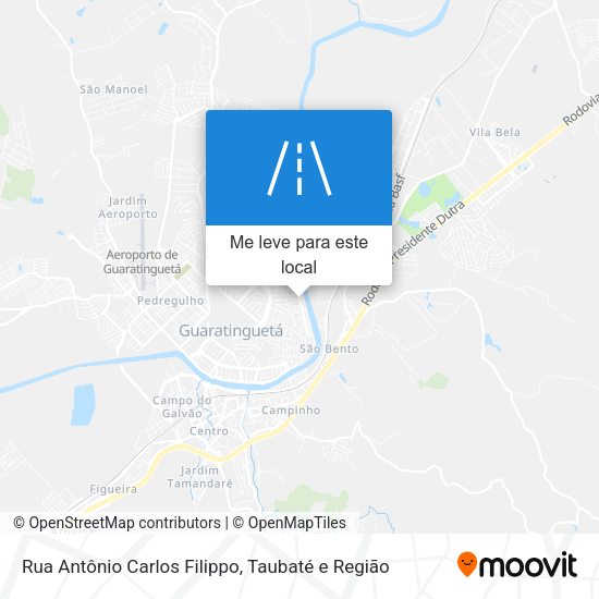 Rua Antônio Carlos Filippo mapa