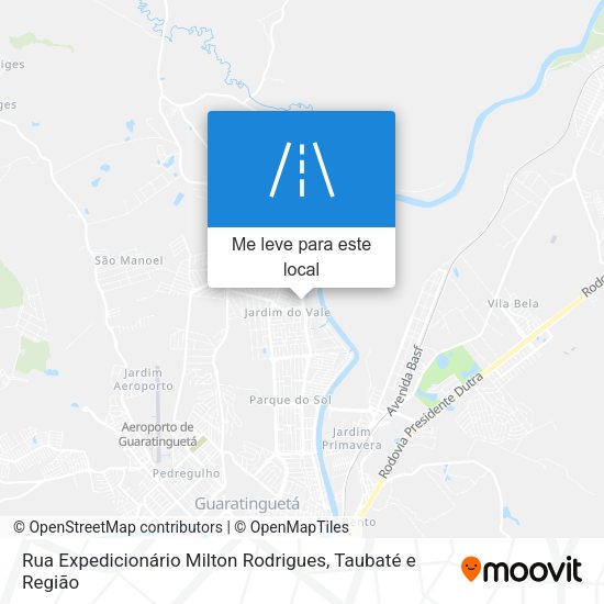 Rua Expedicionário Milton Rodrigues mapa