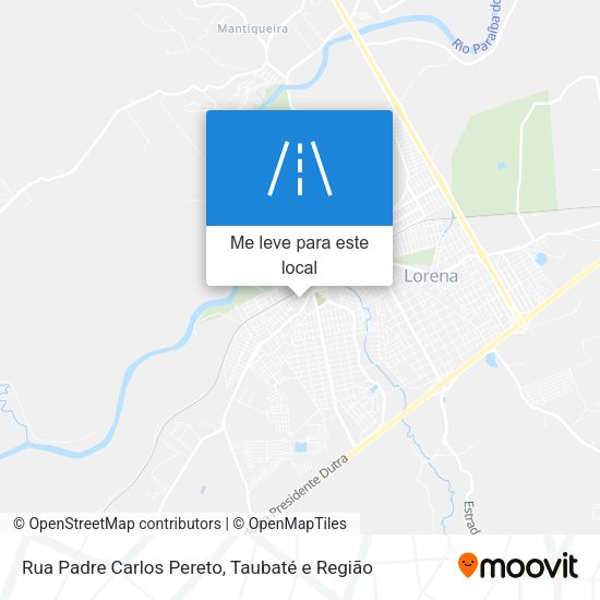 Rua Padre Carlos Pereto mapa