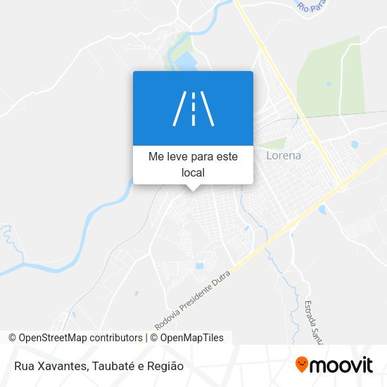 Rua Xavantes mapa