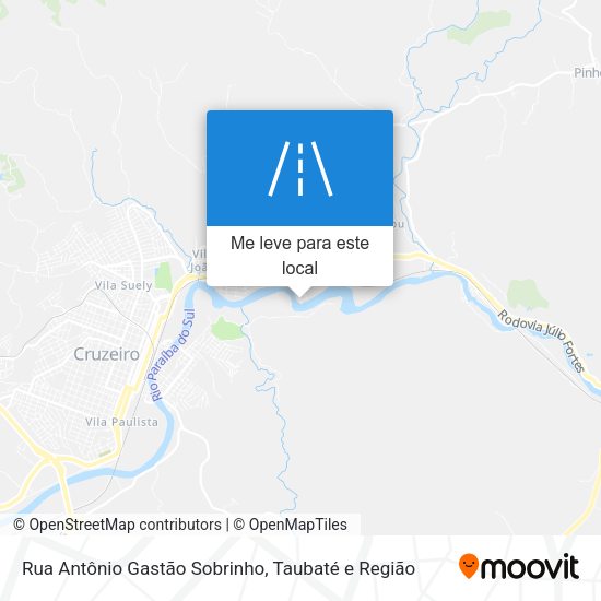 Rua Antônio Gastão Sobrinho mapa