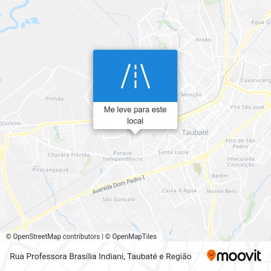Rua Professora Brasília Indiani mapa