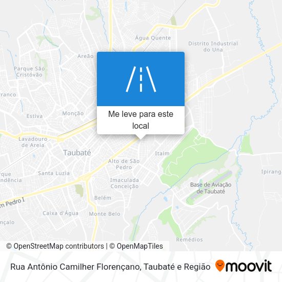 Rua Antônio Camilher Florençano mapa
