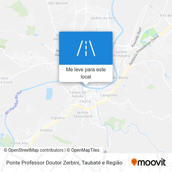 Ponte Professor Doutor Zerbini mapa