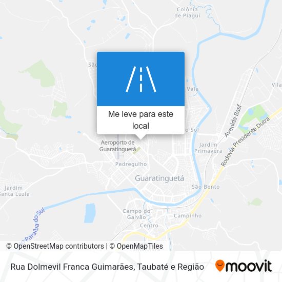 Rua Dolmevil Franca Guimarães mapa