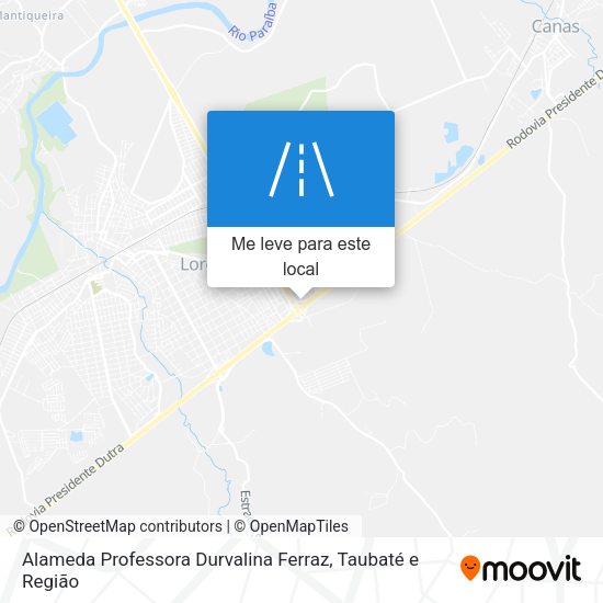 Alameda Professora Durvalina Ferraz mapa
